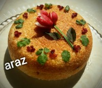 ته چین کشمش و لپه