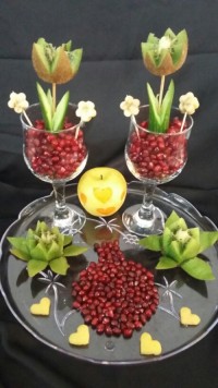 تزیین دیس میوه شب یلدا