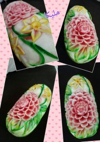 حکاکی هندوانه شب یلدا