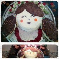 کیک رنگی با رویه پنیری مخصوص