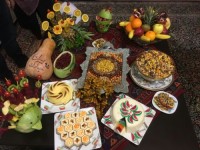 سلام دوستان گلم یلداتون مبارک..اینم میز یلدا خونه ی پدر مهربونم