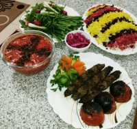 کباب کوبیده کشک و لبو