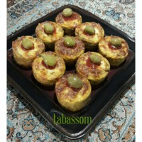 مافین سبزیجات با مرغ