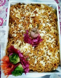 ماکارونی با پنیر و کدوحلوایی