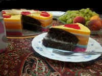 روکش کردن کیک با ژله بستنی