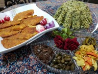 باقالی پلو با ماهی سوخاری