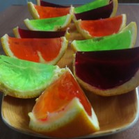 پرتقال ژله ای در رنگهای مختلف