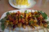 برنج زعفرانی.جوجه کباب