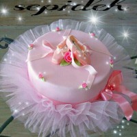 کیک با خمیر فوندانت