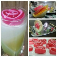 ژله رولی طرح گل رز