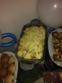 پاستای میگو با سبزیجات