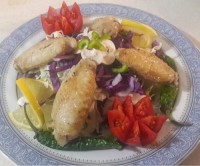 بال مرغ کبابی تند