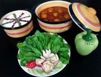 خوراک مرغ و قارچ