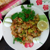 تاس کباب بوقلمون با قارچ