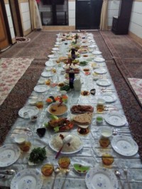 سفره بابرکتمون ،مهمونی دیشب خونه مون