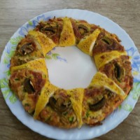 پیتزا شکل گل آفتابگردان
