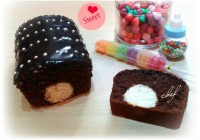 کیک شکلاتی با سورپرایز نارگیلی