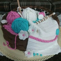 کیک با تزیین فوندانت