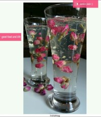 ژله آلوئه ورا با گل محمدی