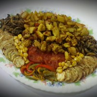 خوراک مرغ وسبزیجات