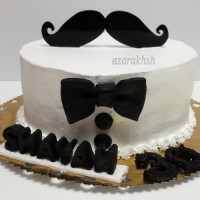 کیک خامه ای با دکور فوندانت