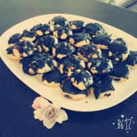 بیسکویت بادام زمینی و شکلات