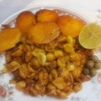 ماکارانی حلزونی با ته دیگ سیب زمینی خوشمزه و عالی.