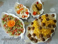 رشته پلو با گوشت