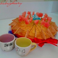 کیک با تزیین هندوانه واسه شب یلدا بود