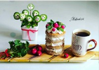 کیک ماست با سبزیجات معطر