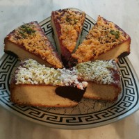 کیک وانیلی شکلاتی