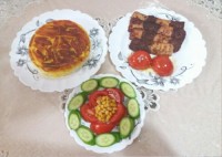 کباب تابه ای دورنگ