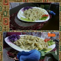 اسپاگتی با مرغ وسس آلفردو