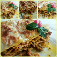 لازانیا گوشت و قارچ