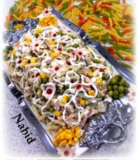 سالاد مرغ و ماکارونی مکزیکی