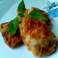 دلمه با کلم پیچ