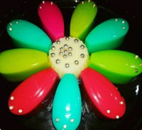 ژله طرح گل در 4 رنگ