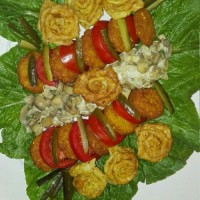 فلافل با قارچ وپنیر پیتزا