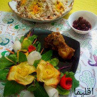 لوبیا پلو با ماهیچه