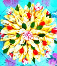 پاستا صدفی شکم پر