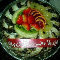 کیک چند میوه با خامه مخصوص