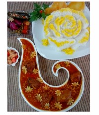 پلوزعفرانی قیمه