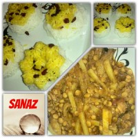 قیمه و پلو قالبی