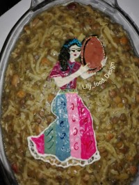 آش رشته با دیزاین کشک و نعنا داغ به این شکل