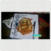 گریل چیکن پنه (پاستا مرغ کبابی)