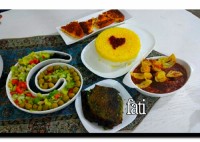 کوکو سبزی پلوزعفرونی باقیمه سالاد وته دیگ زعفرونی