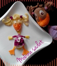 تزیین ماکارونی بادیزاین شخصیت کارتونی