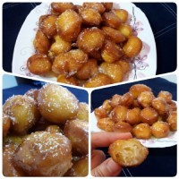 دونات (پیراشکی) توپی با رویه شیری