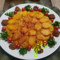 ماکارونی با ته دیگ سیب زمینی ????????