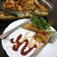 کرپ مرغ و پنیر